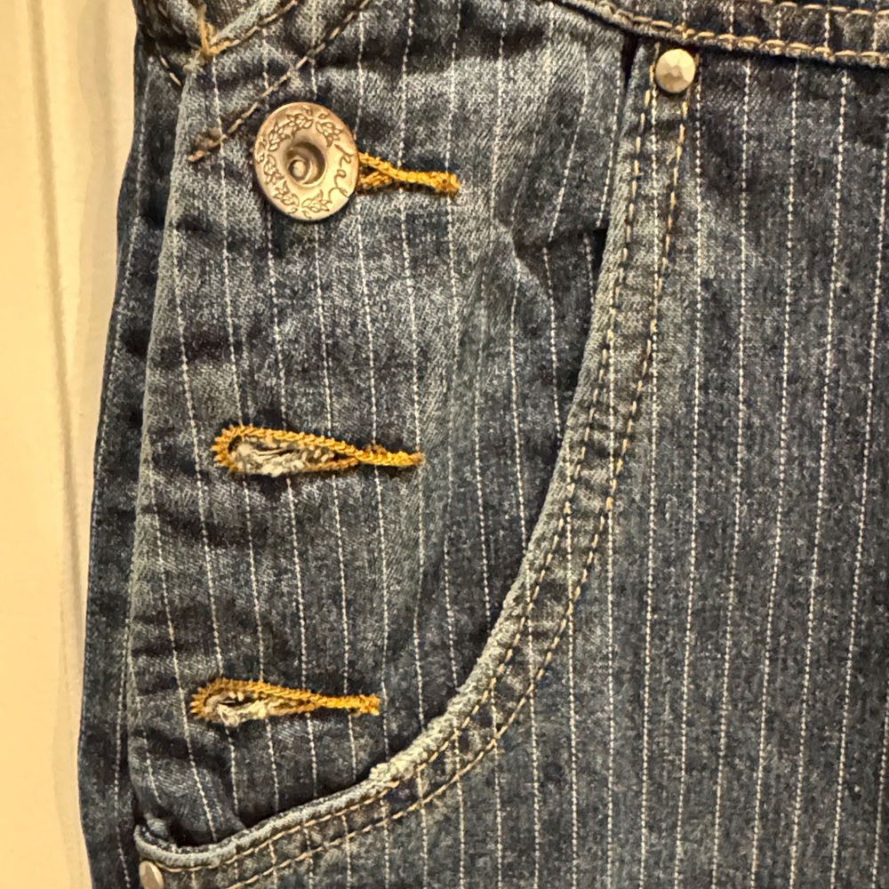 Denim Overalls with Distressed Details - Picture 4 of 6